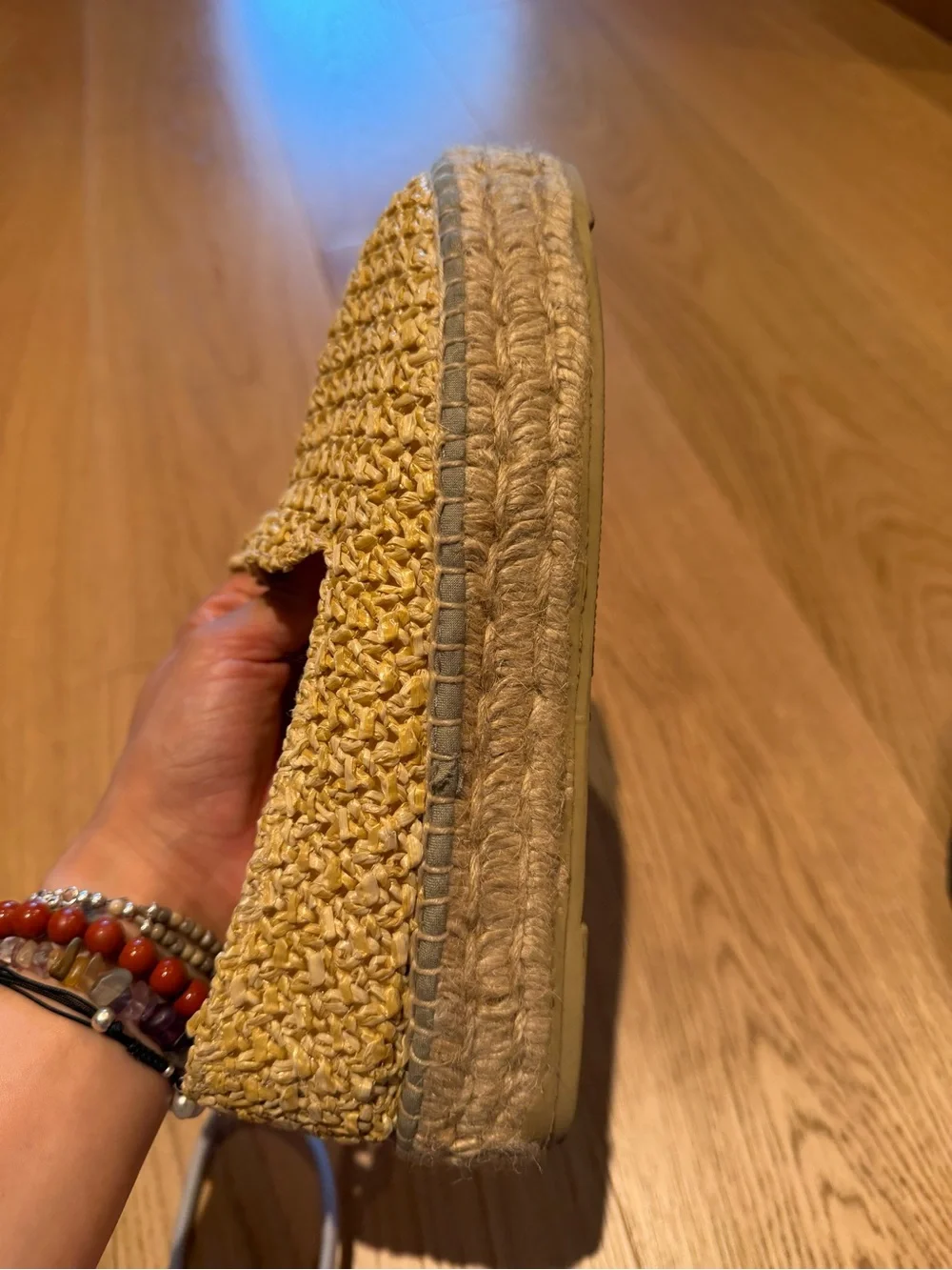 Manebi Woven Espadrille Platform Slip-Ons